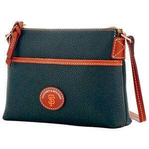 Dooney & Bourke x MLB SF Giants Ginger Crossbody Bag Black Pebble Leather